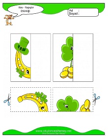 Kes Yapıştır Çalışma Sayfaları